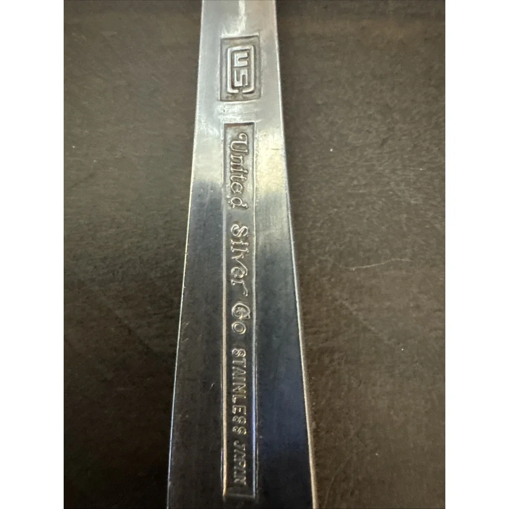 Vintage Flatware United Silver Co. USI4A Serving Fork, Serving‎ Spoon Stainless